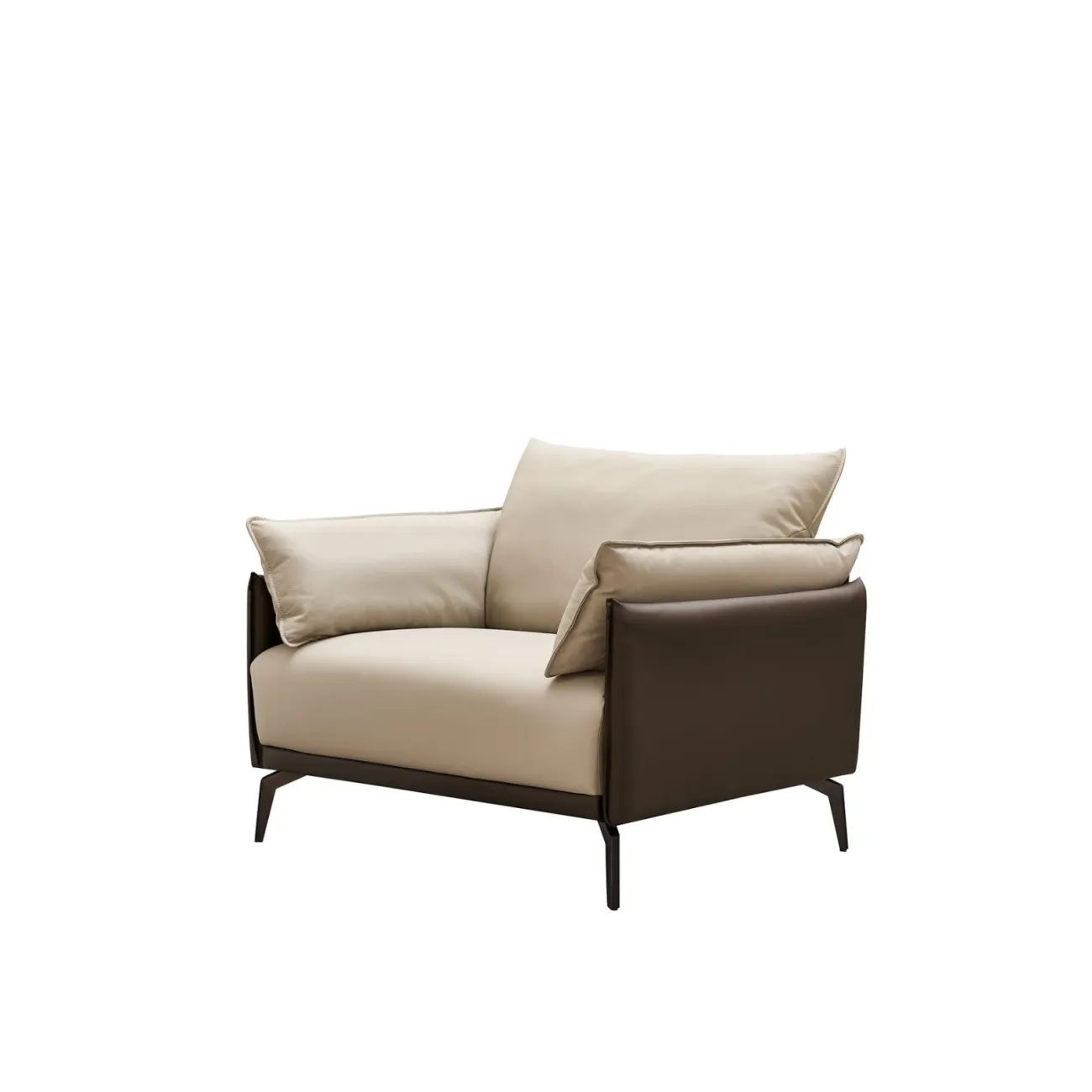 Кресло ELEGANTE NAPPA ELSF015 бежевый 6615-коричневый ESF Кресло ELEGANTE NAPPA ELSF015 бежевый 6615-коричневый ESF