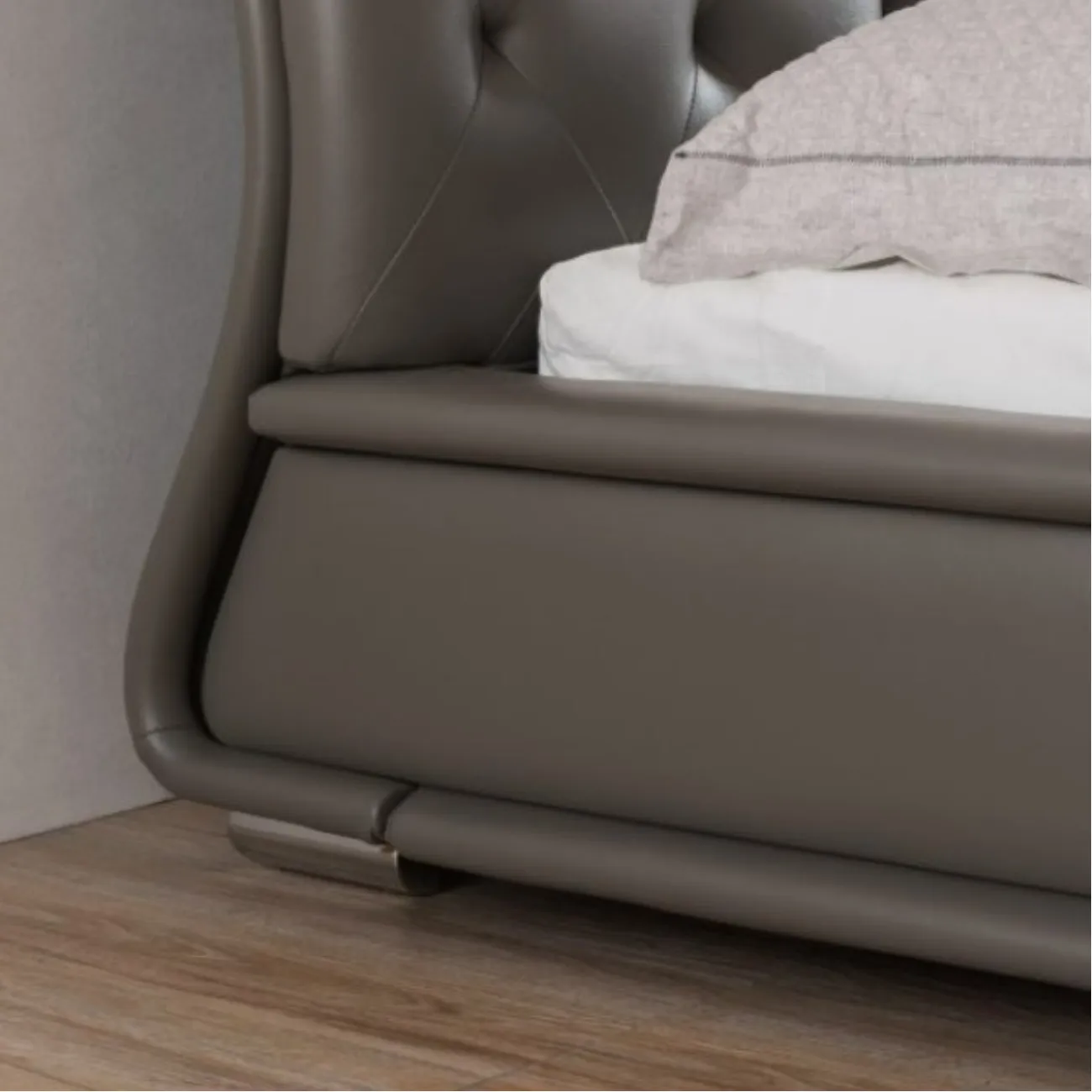 Кровать 1397 (160х200) серый ESF