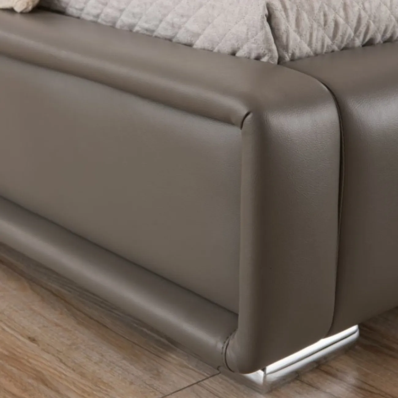 Кровать 1397 (160х200) серый ESF