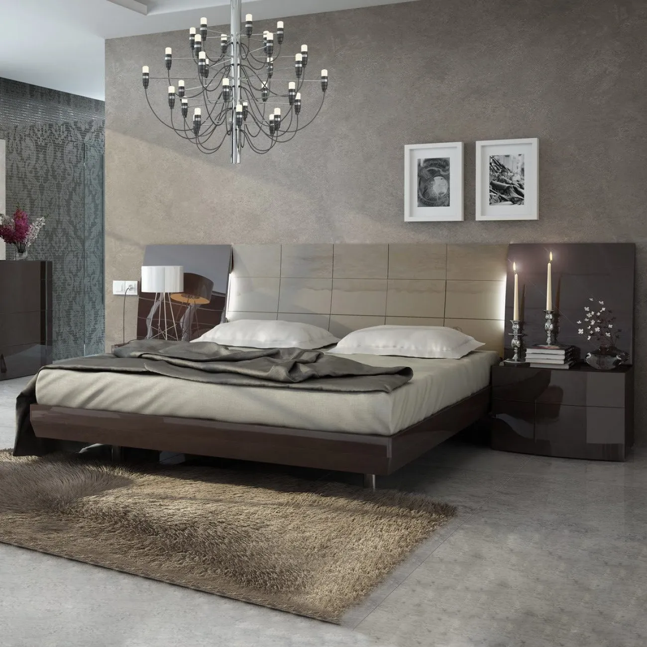 Кровать FENICIA 511 BARCELONA (160 х200) шоколад ESF