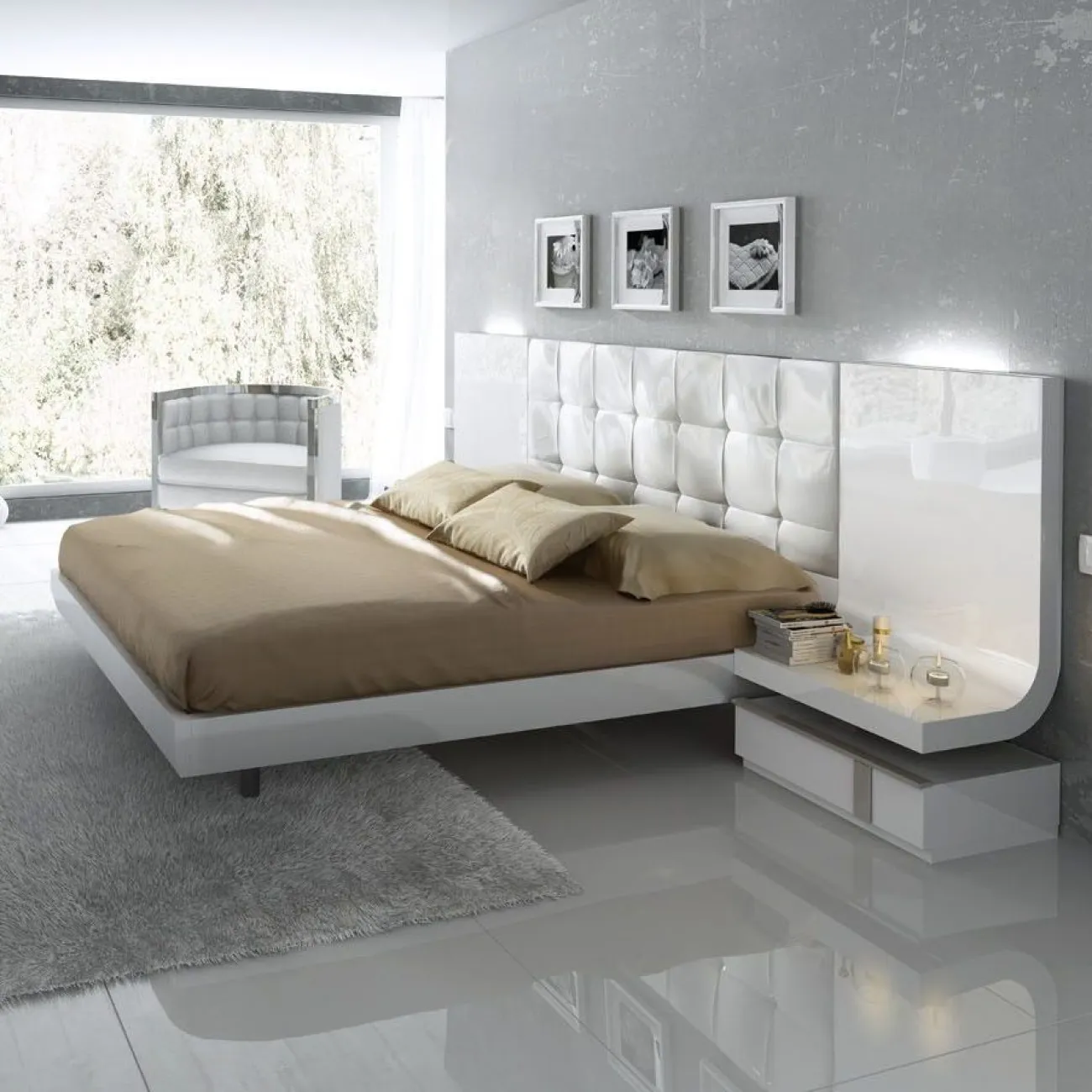 Кровать FENICIA 514 GRANADA (180х200) белый ESF 