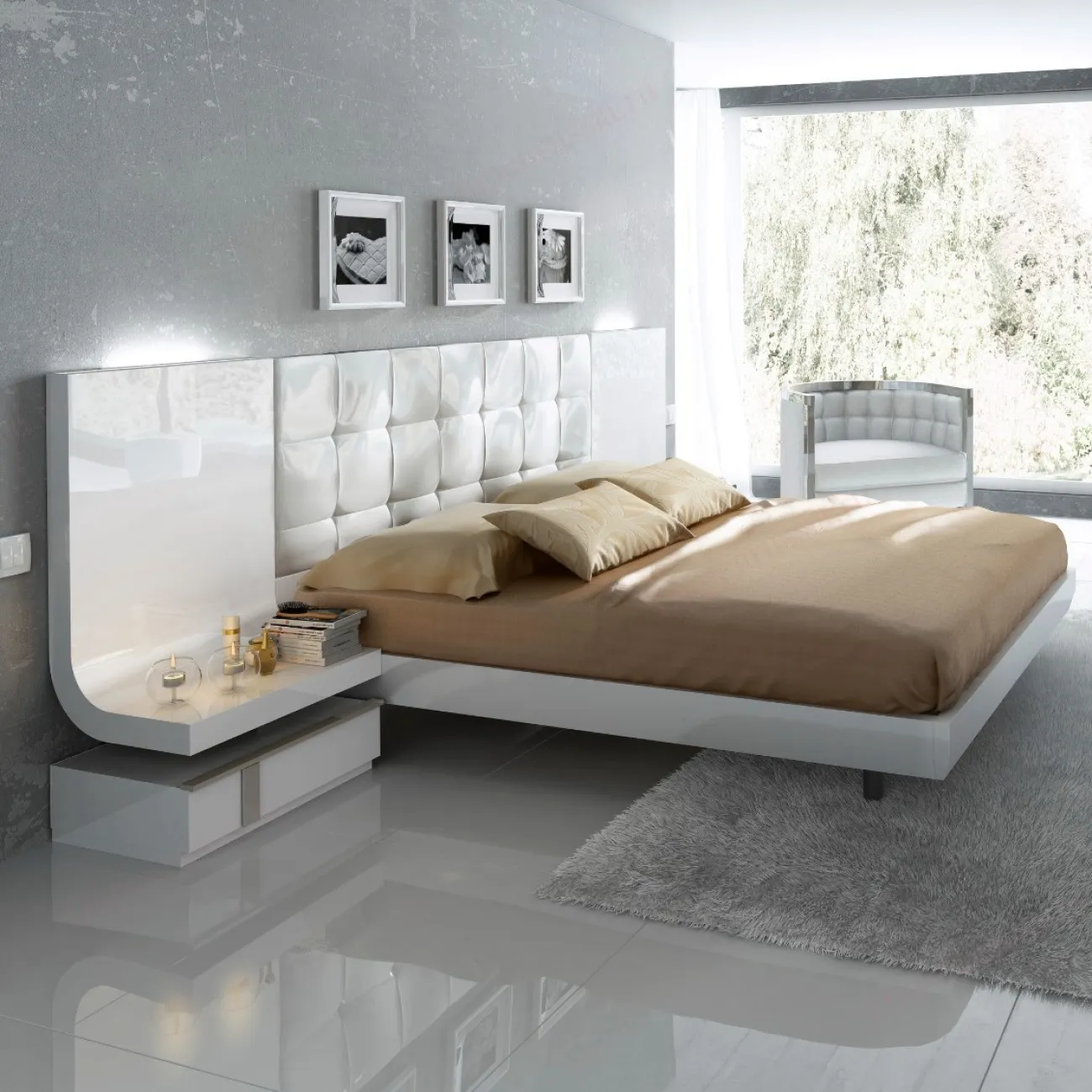 Кровать FENICIA 514 GRANADA (180х200) белый ESF 