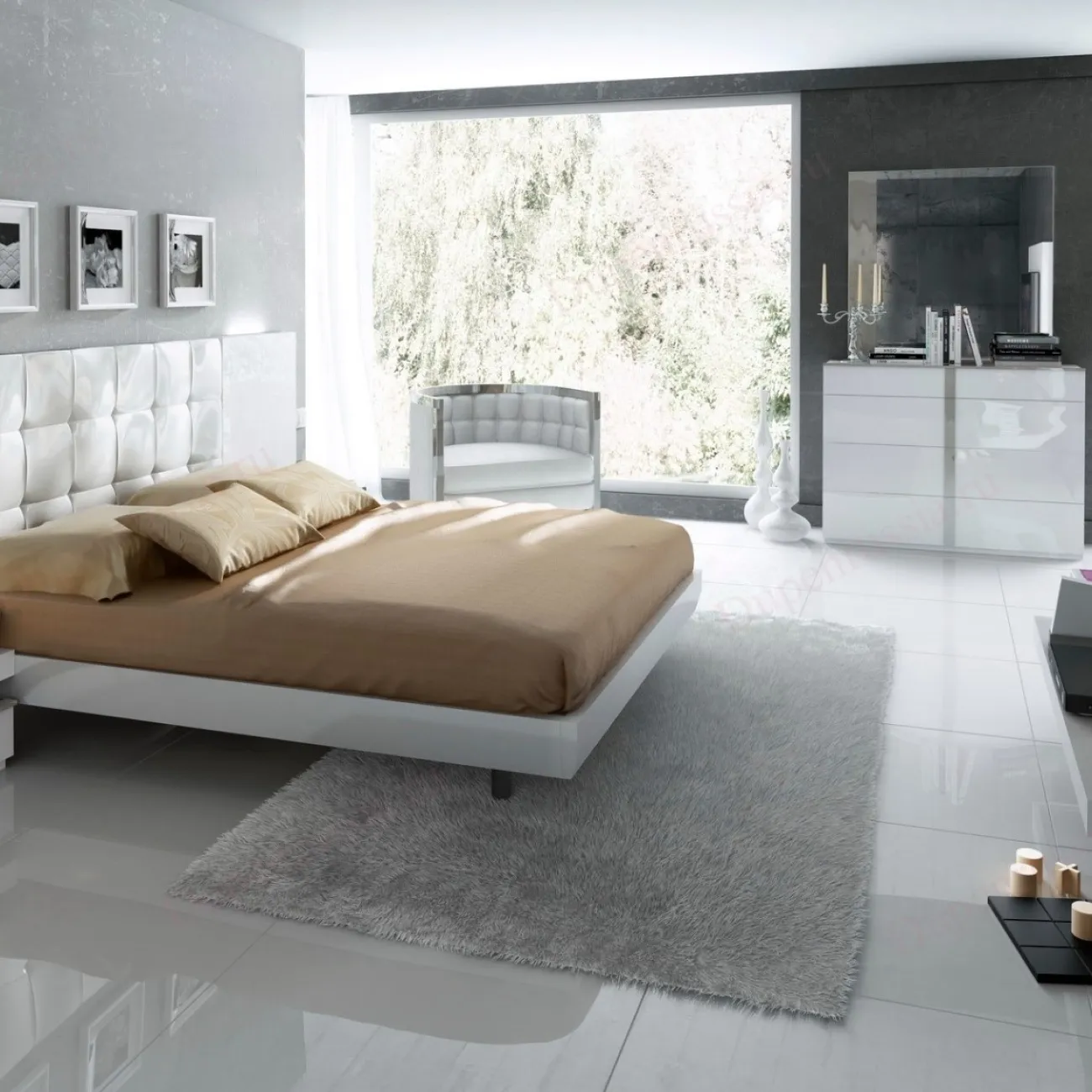 Кровать FENICIA 514 GRANADA (180х200) белый ESF 