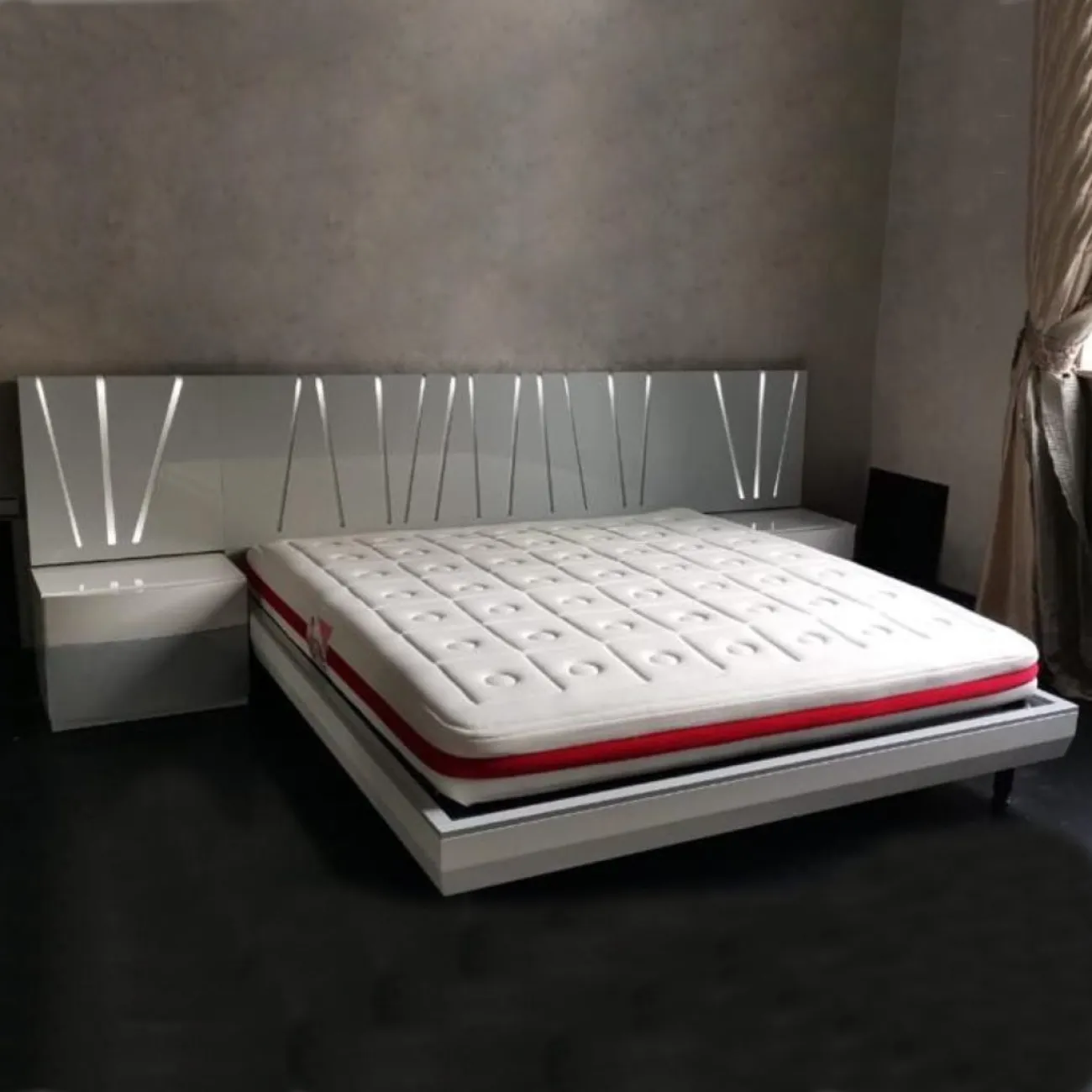 Кровать FENICIA 606 (180 х200) белый/серый без ящика для белья ESF 