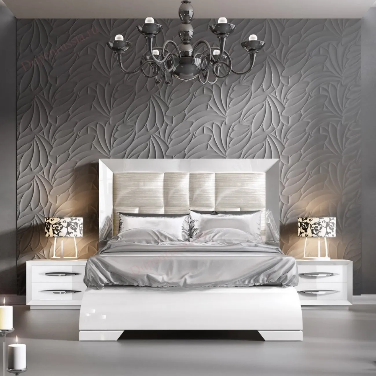 Кровать FRANCO CARMEN 1032 (180 х200) белый ESF 