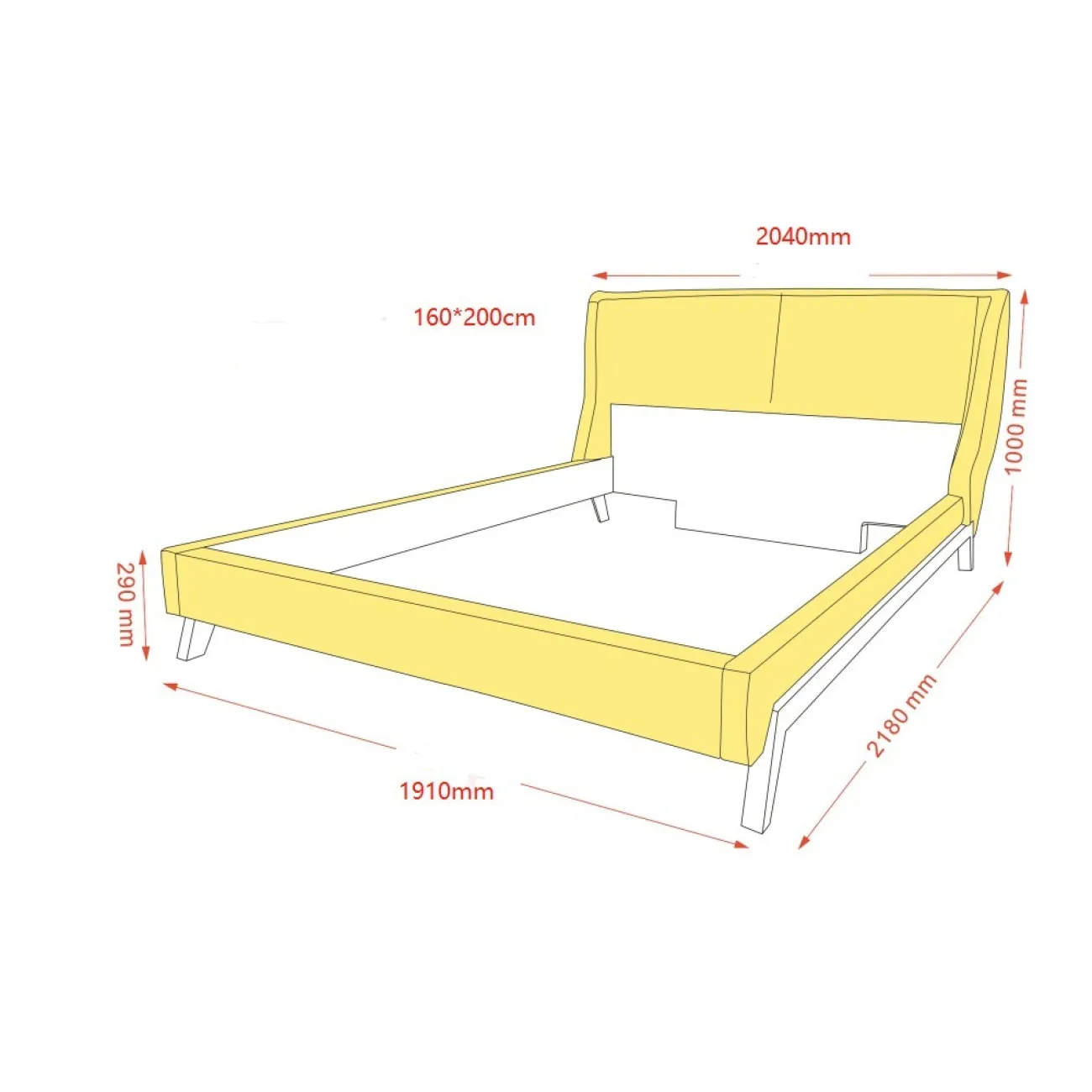 Кровать GC1705 (160-200) темно серый FA905-33 ESF