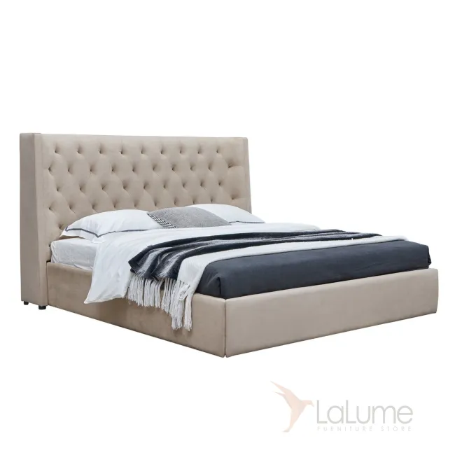 Кровать GC1726 (180-200) бежевый FA272-01 с ящиком для белья ESF