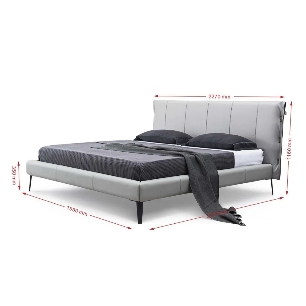 Кровать GC1727 (180-200) коричневый PC019-8095 ESF