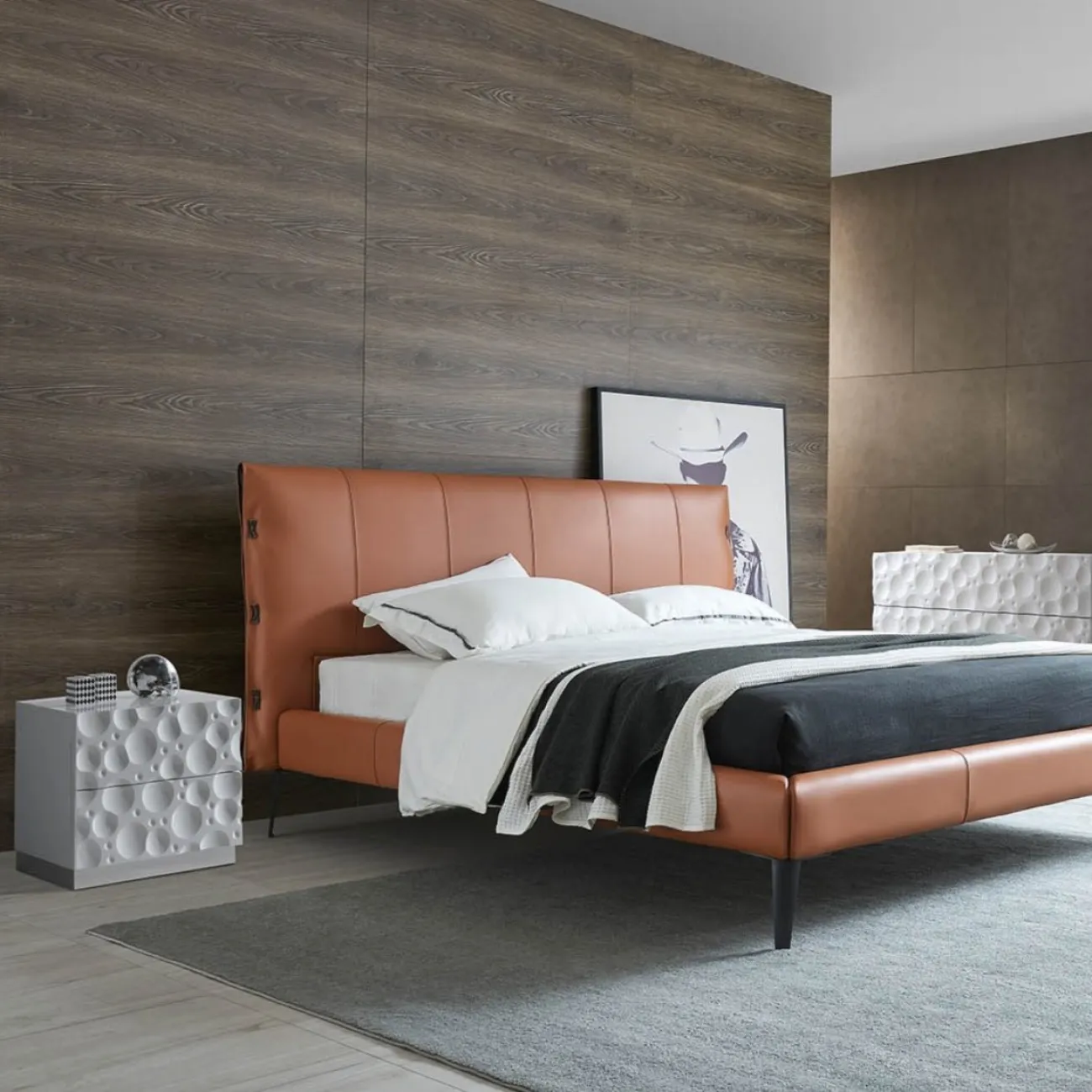 Кровать GC1727 (160-200) коричневый PC019-8095 ESF