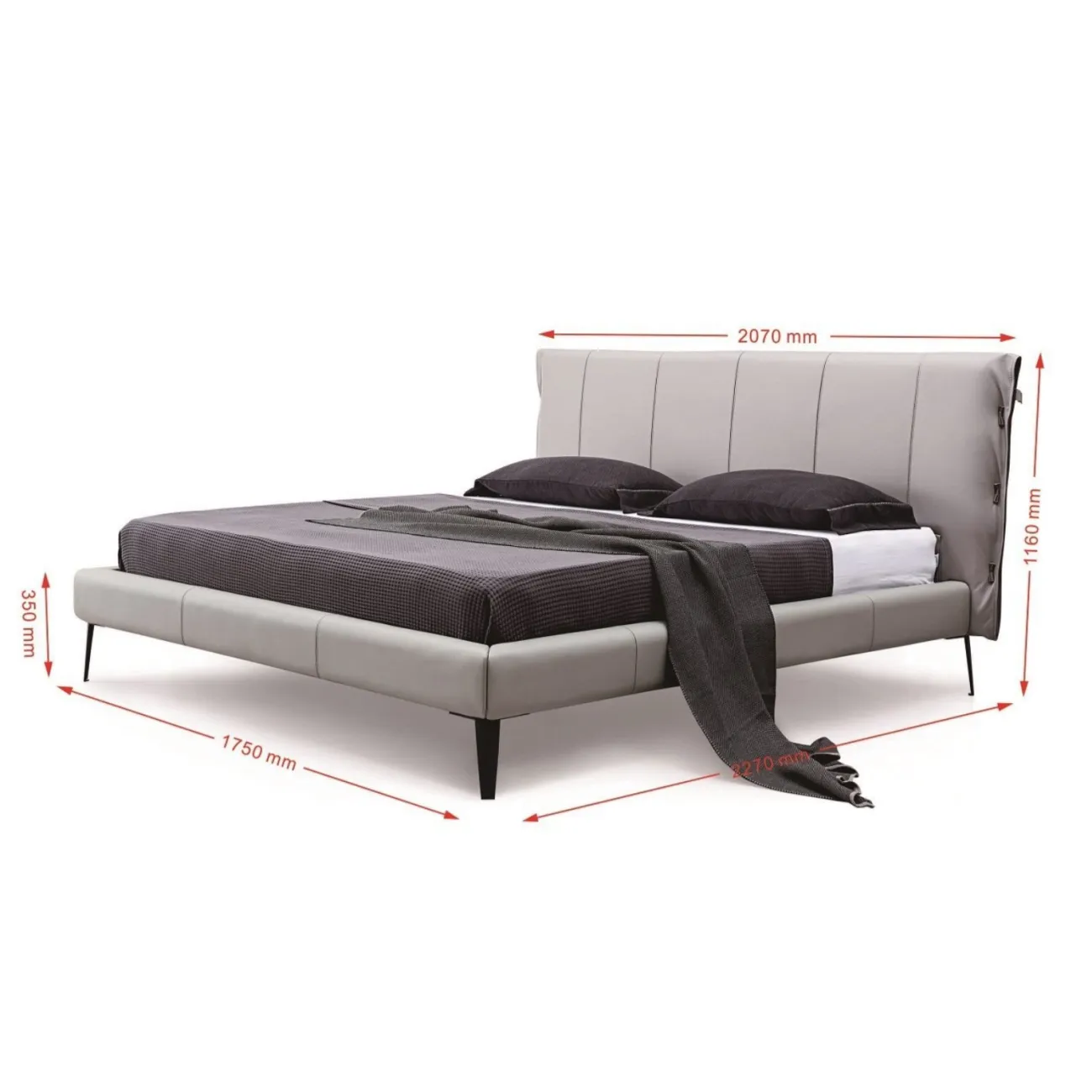 Кровать GC1727 (160-200) бежевый PC019-9042/SA135 ESF