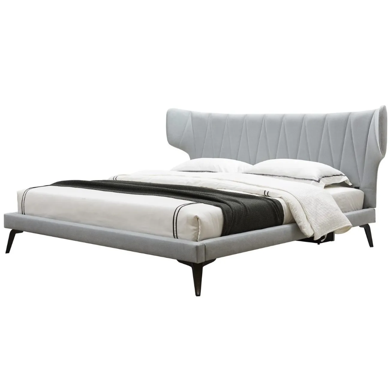 Кровать GC1801 (160-200) серый FA3014-03 ESF