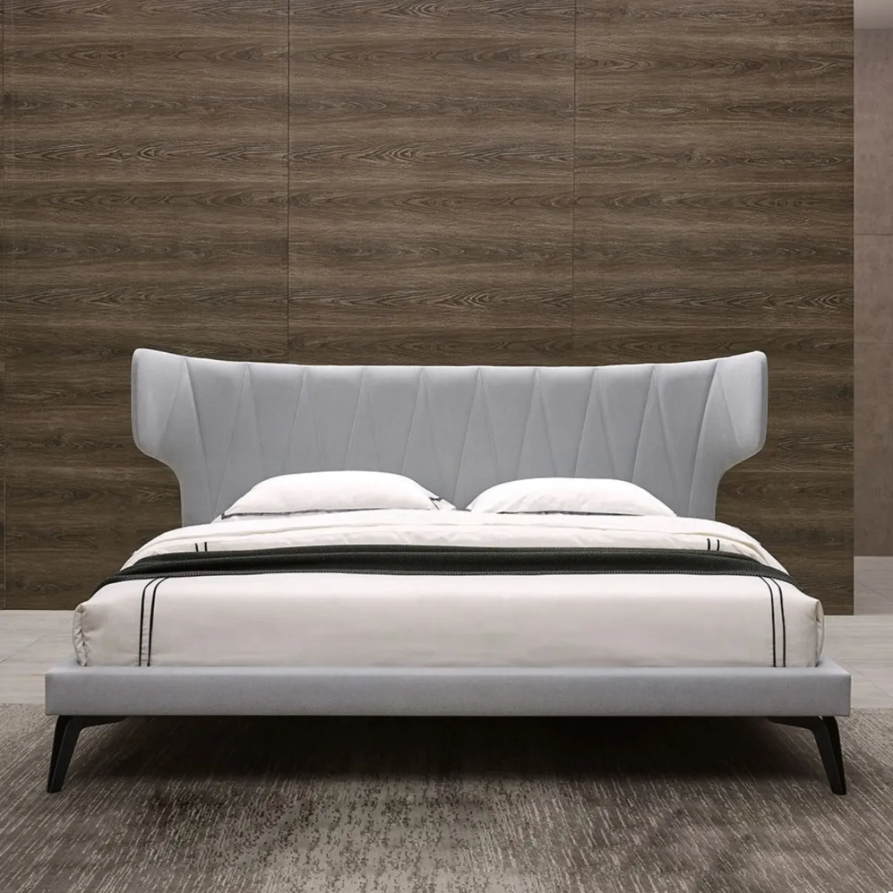 Кровать GC1801 (160-200) серый FA3014-03 ESF