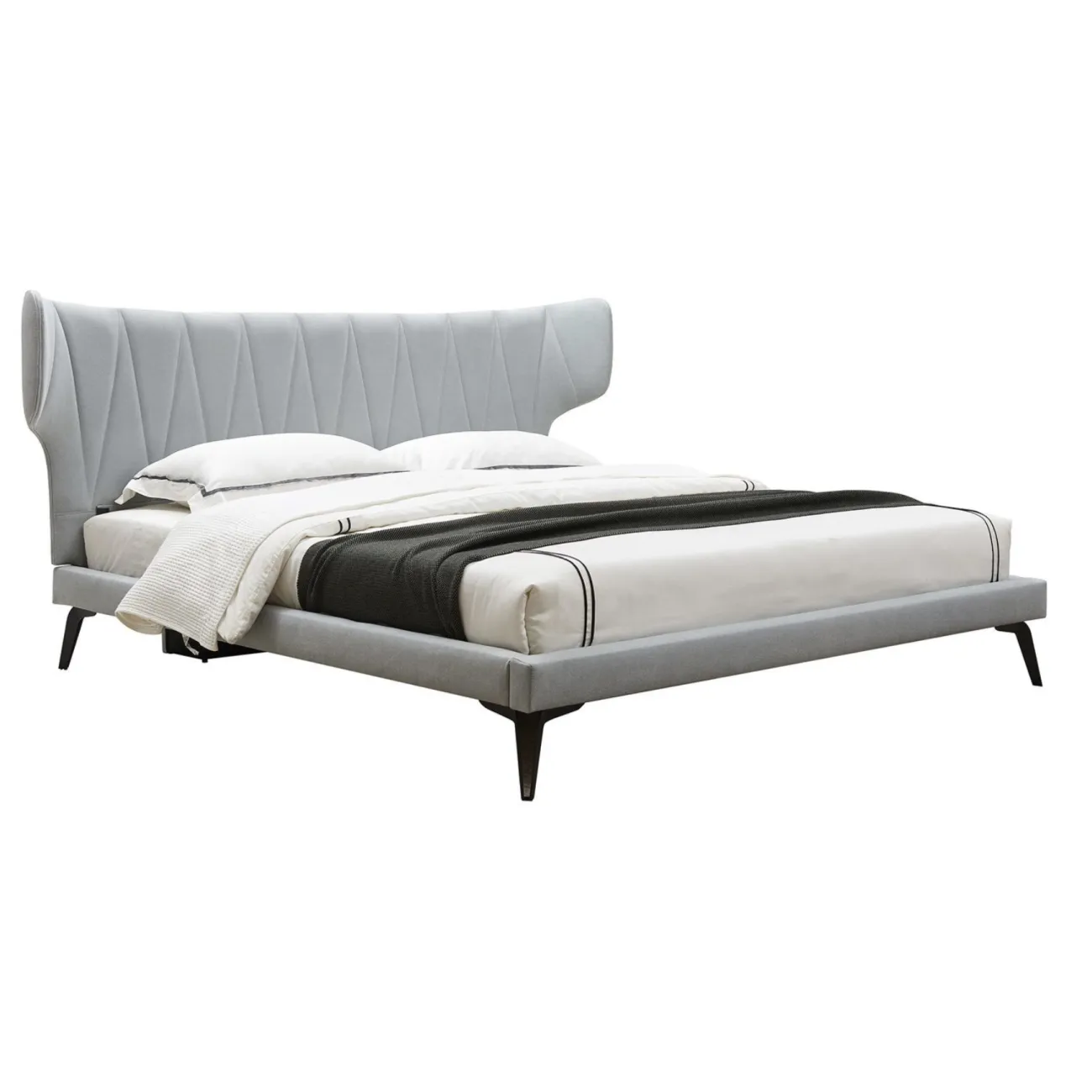 Кровать GC1801 (160-200) серый FA3014-03 ESF