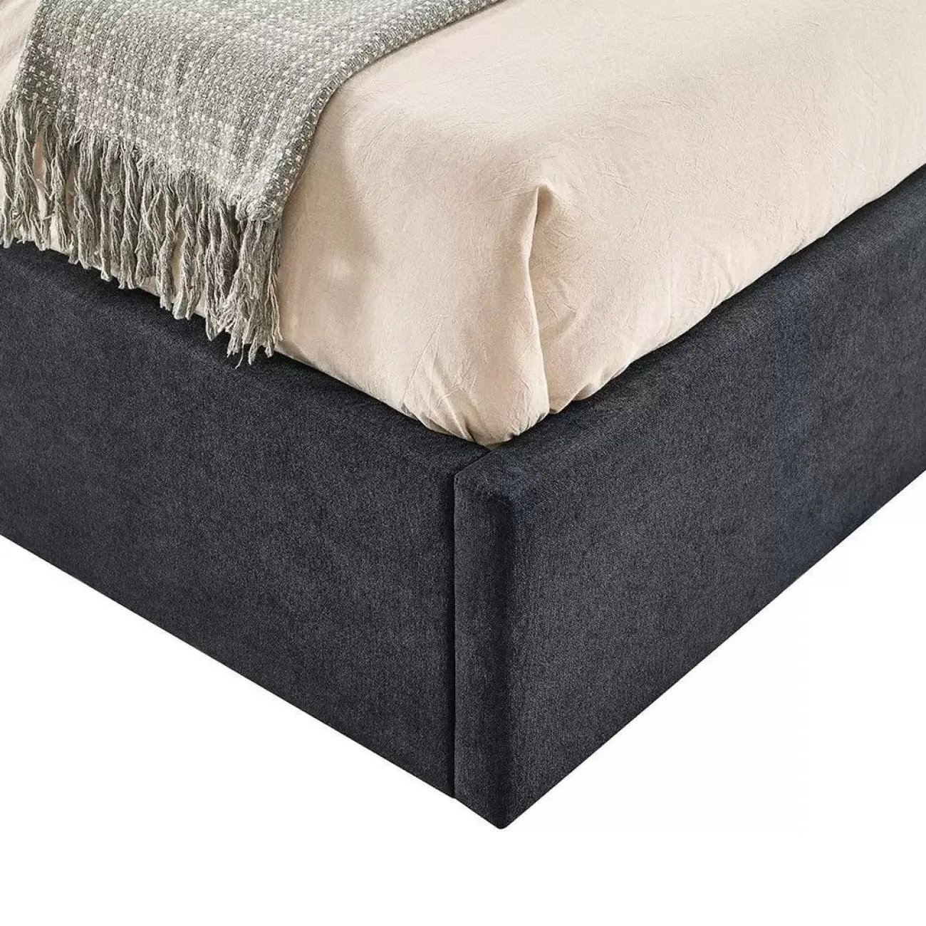 Кровать LBD1704 (160х200) серый UF860/19B с ящиком для белья ESF