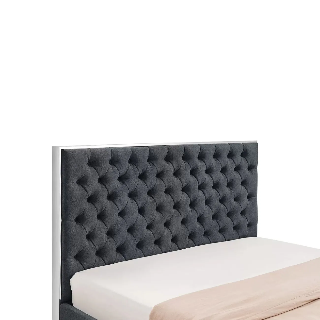 Кровать LBD1704 (160х200) серый UF860/19B с ящиком для белья ESF