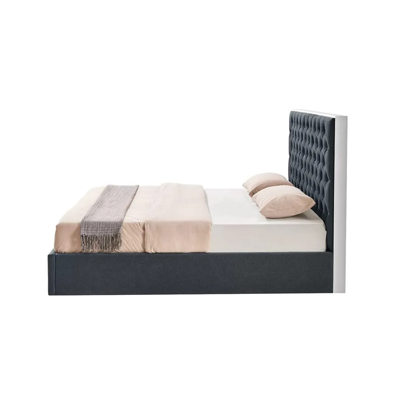 Кровать LBD1704 (180х200) серый UF860/19B с ящиком для белья ESF Кровать LBD1704 (180х200) серый UF860/19B с ящиком для белья ESF