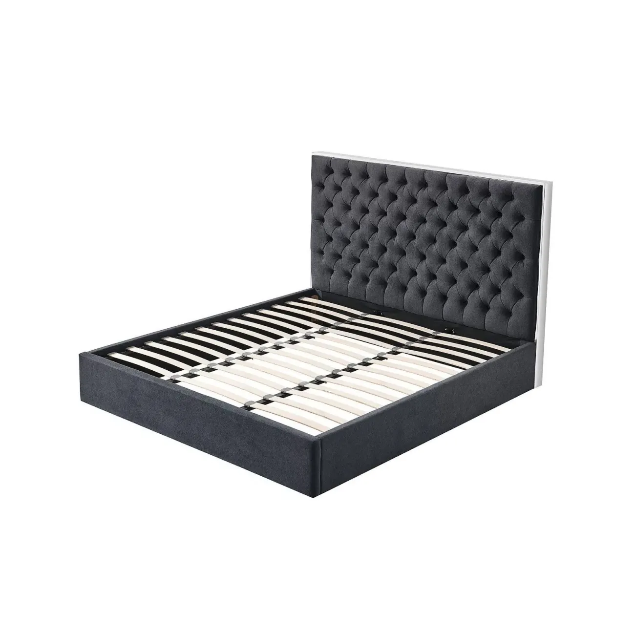 Кровать LBD1704 (180х200) серый UF860/19B с ящиком для белья ESF Кровать LBD1704 (180х200) серый UF860/19B с ящиком для белья ESF