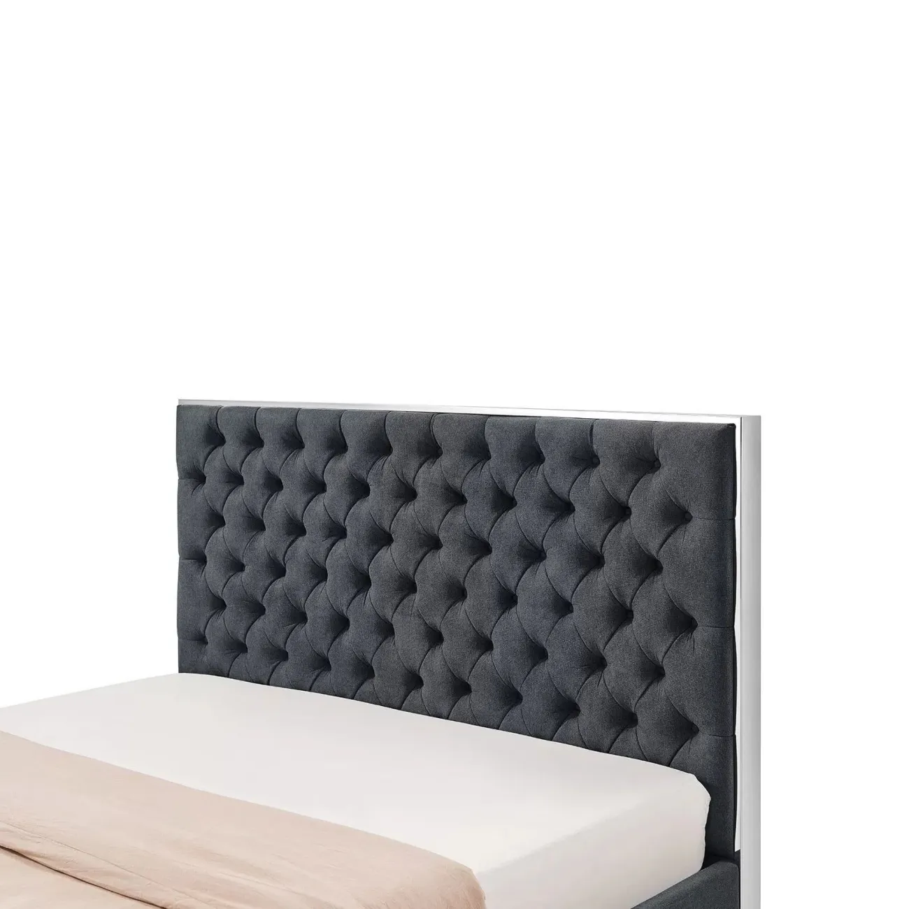 Кровать LBD1704 (180х200) серый UF860/19B с ящиком для белья ESF Кровать LBD1704 (180х200) серый UF860/19B с ящиком для белья ESF