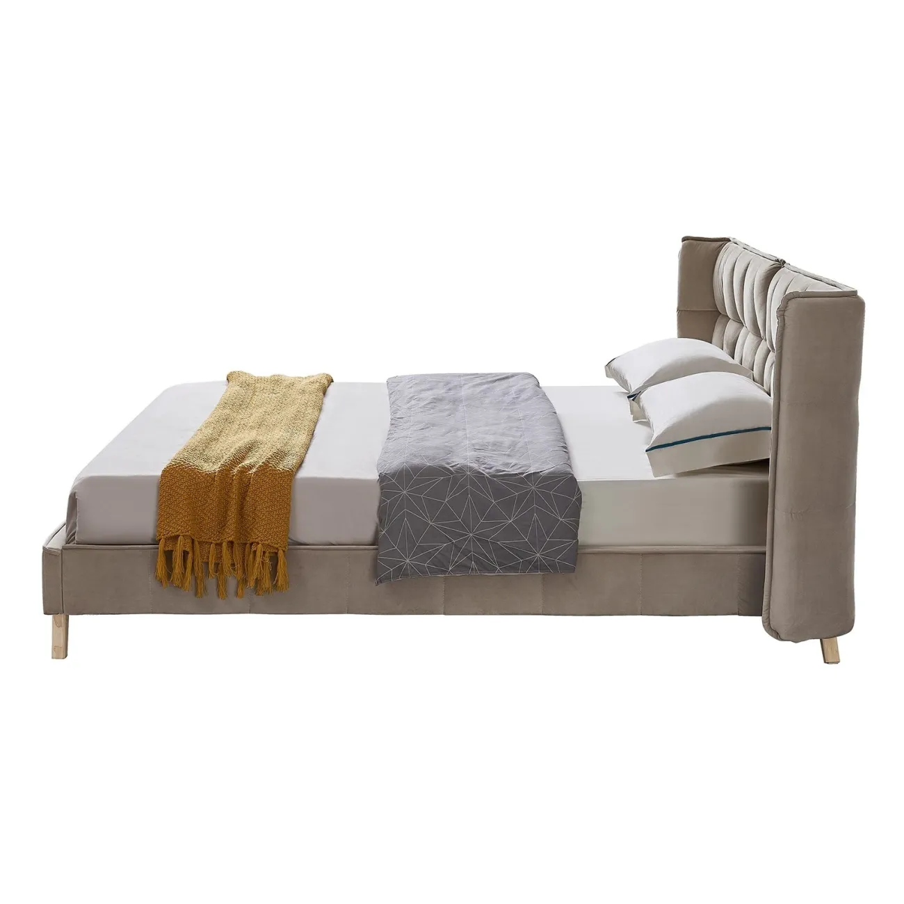 Кровать LBD8705 (180х200) бежевый UF910/01 ESF