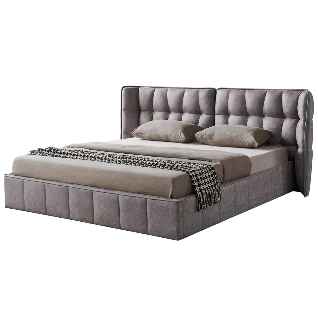 Кровать LBD8705 (180х200) бежевый 970-15 с ящиком для белья ESF