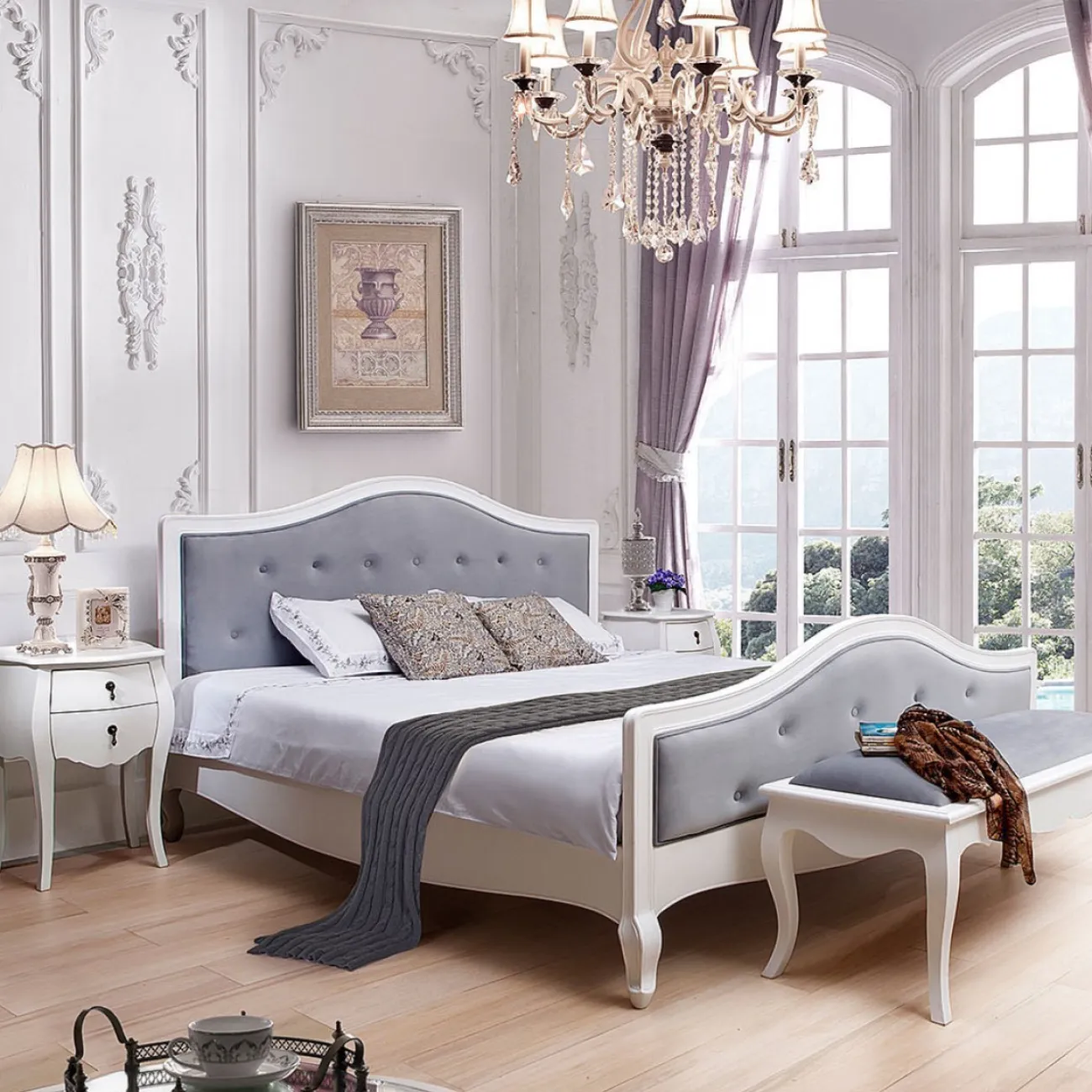 Кровать PLC17 (180) белая ESF