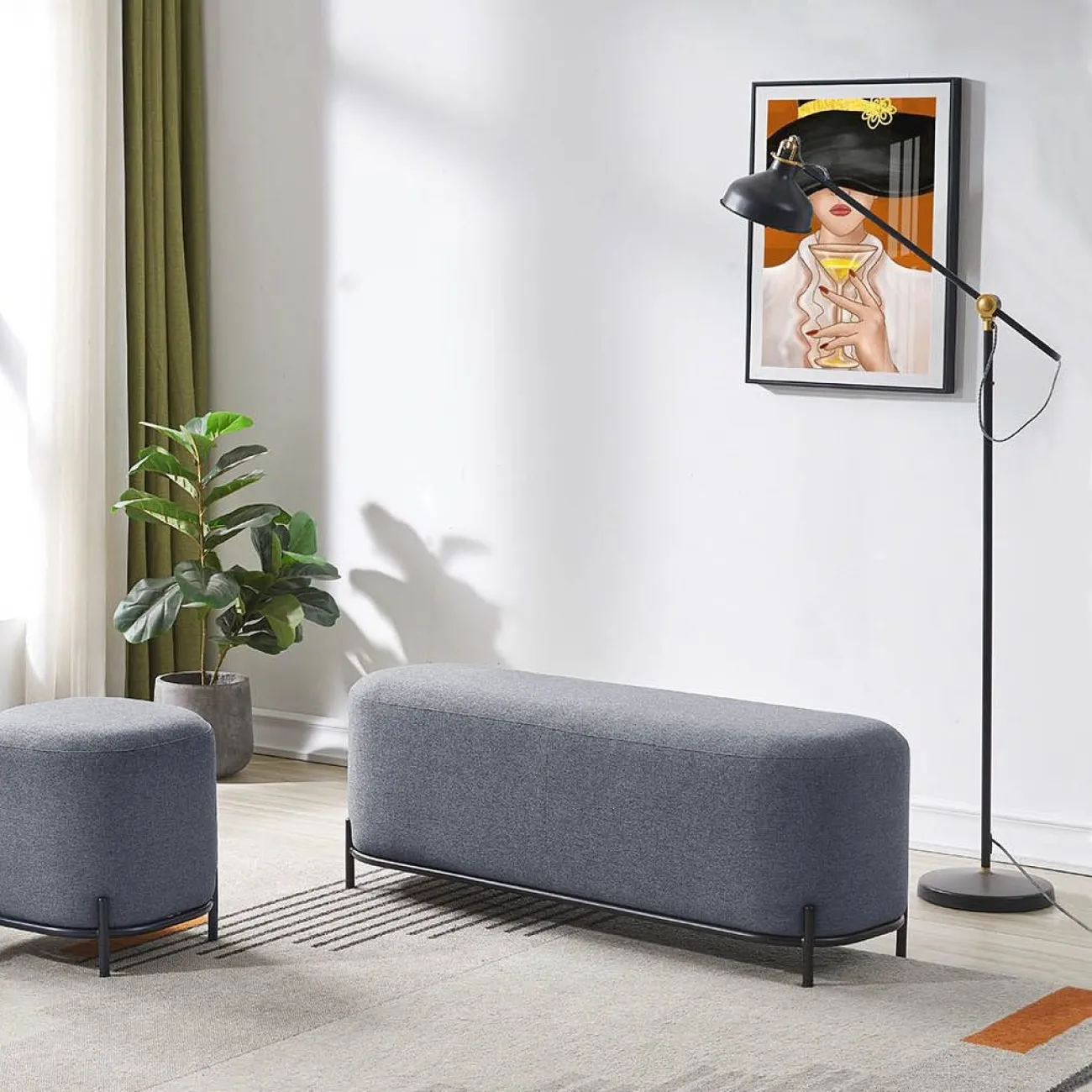 Пуф SOFA 03-40120 серый HE512-11 ESF Пуф SOFA 03-40120 серый HE512-11 ESF