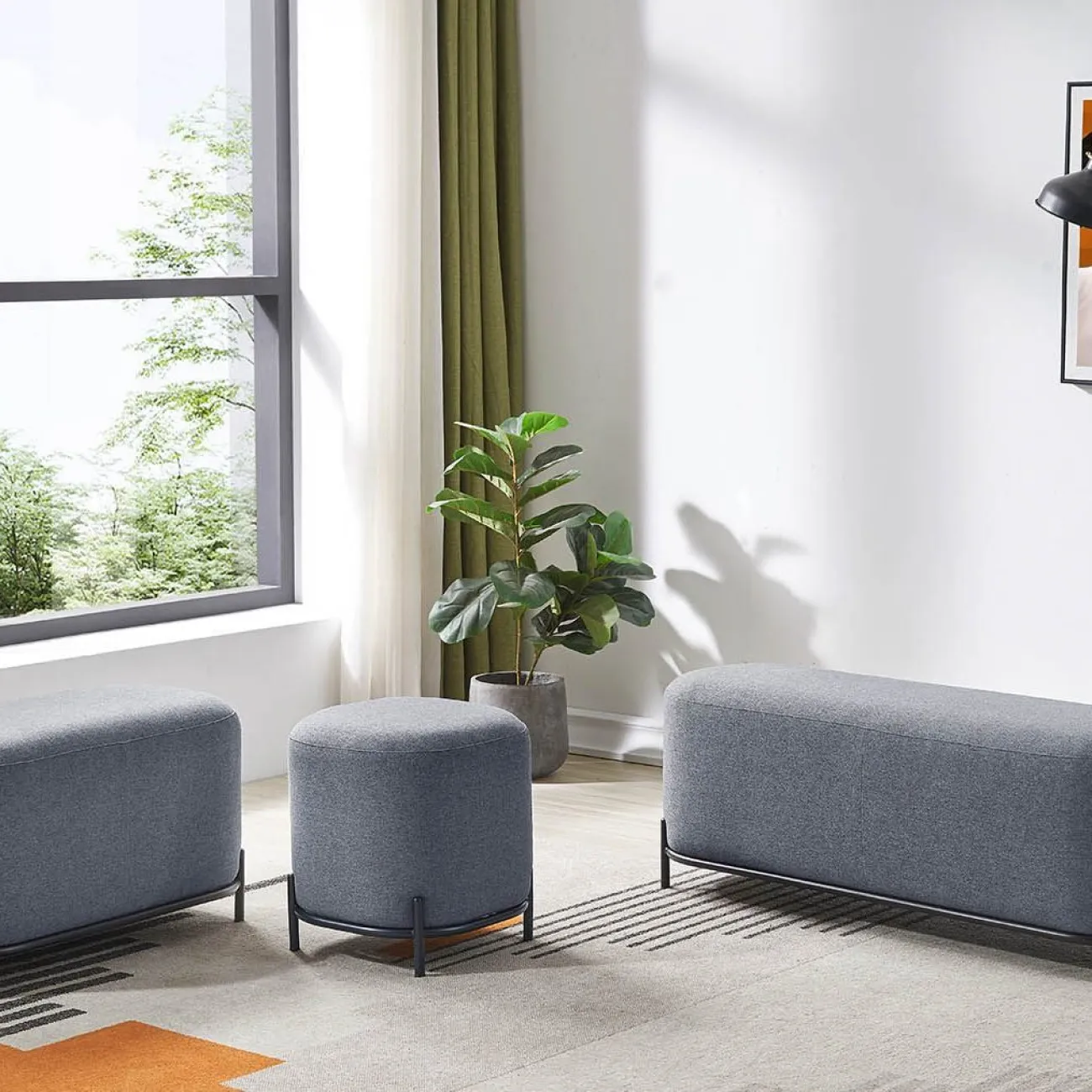 Пуф SOFA 03-4040 серый HE512-11 ESF