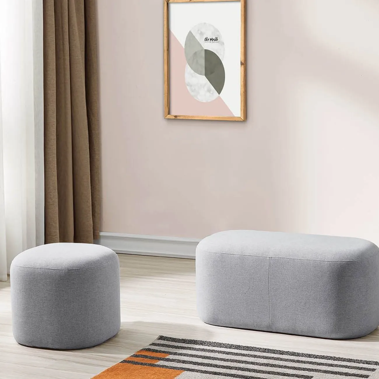 Пуф SOFA 03-4040S светло-серый HE512-10 ESF 