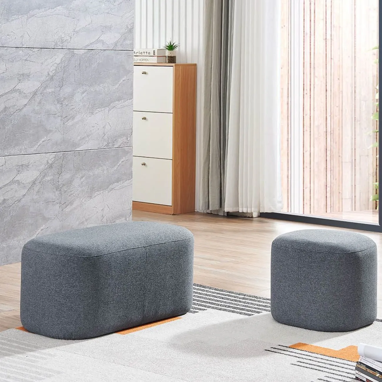 Пуф SOFA 03-4040S серый HE512-11 ESF