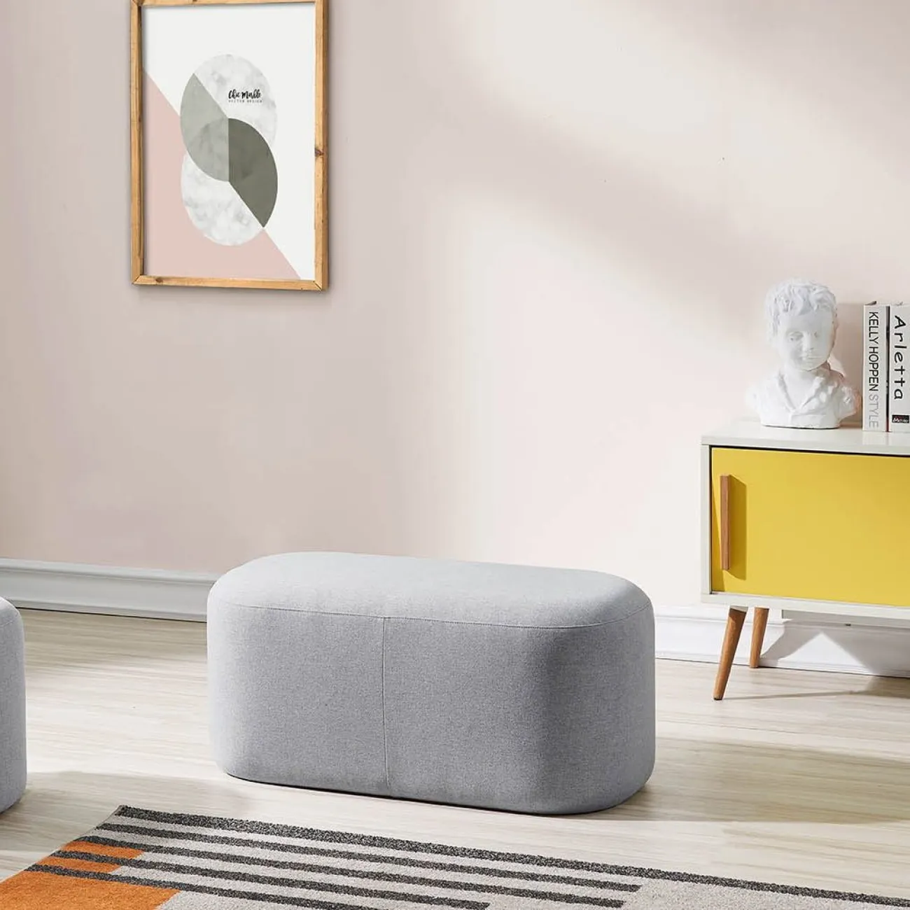 Пуф SOFA 03-4080S светло-серый HE512-10 ESF