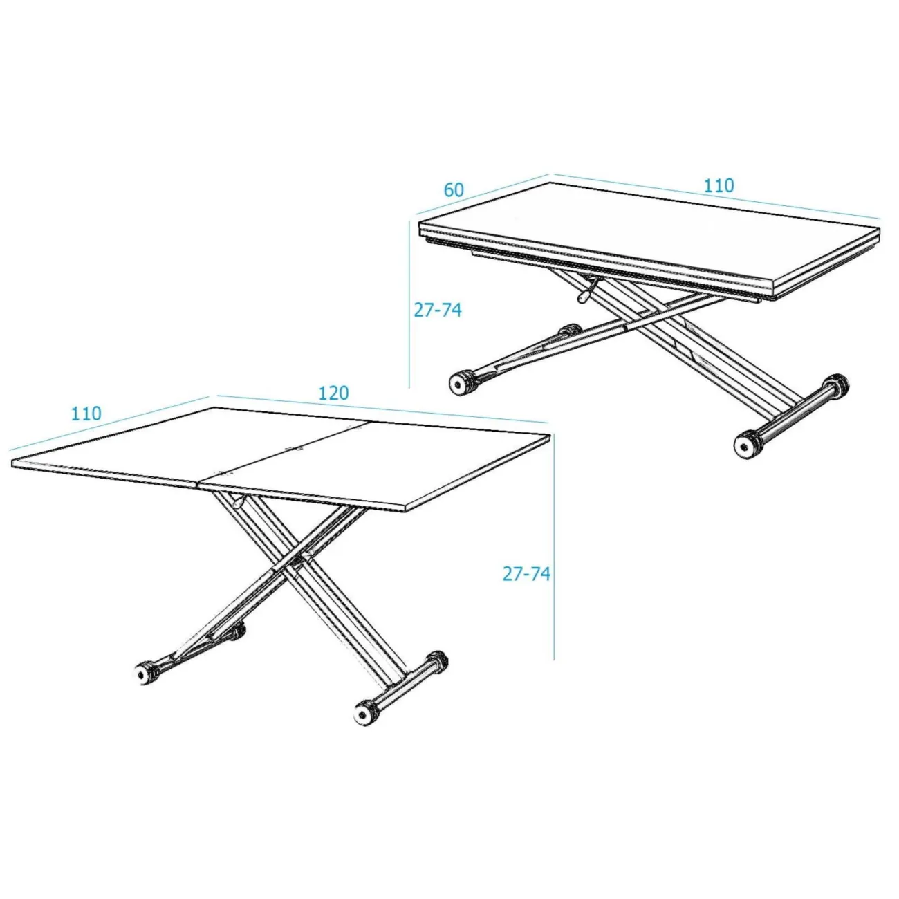 Стол B2166 AG белый лак ESF Стол B2166 AG белый лак ESF