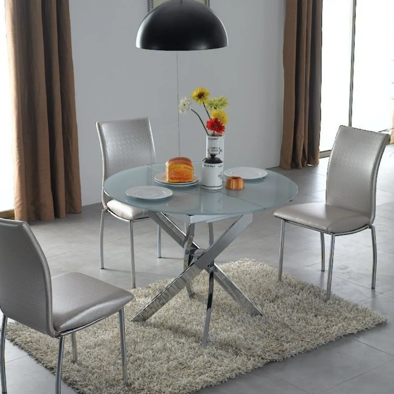 Стол B2303 белый/хром ESF 