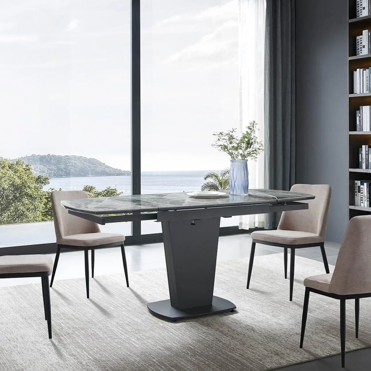 Стол B2417-6 темно-серая керамика ESF Стол B2417-6 темно-серая керамика ESF