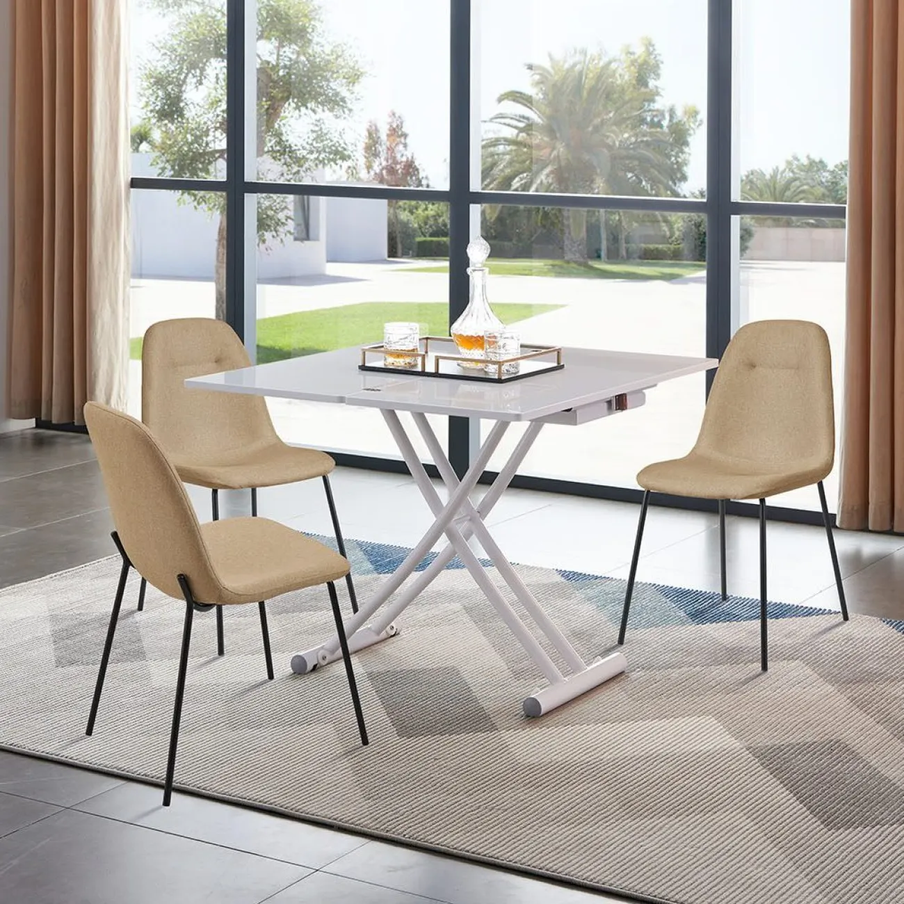 Стол B2442-2R белый M014+W023 ESF