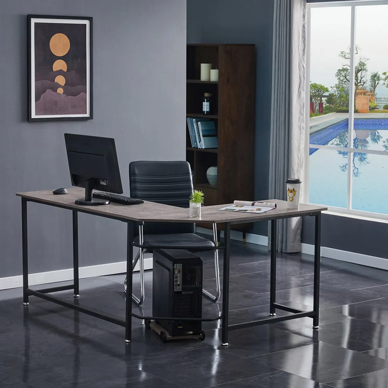 Стол KIWI черный дуб BLACK OAK ESF