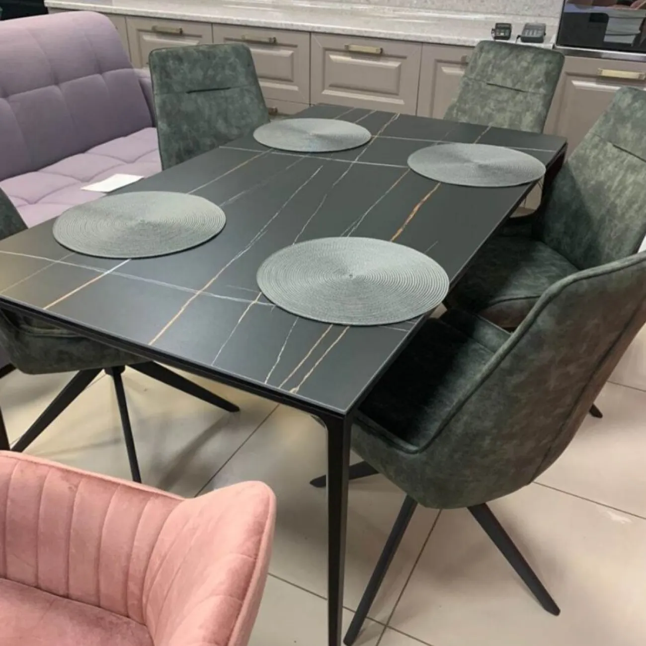 Стол DT-2010 черная керамика MR32 (160) ESF