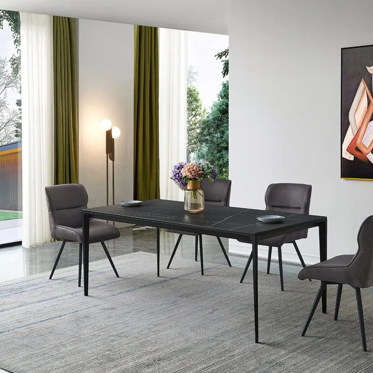 Стол DT-2010 черная керамика MR32 (160) ESF