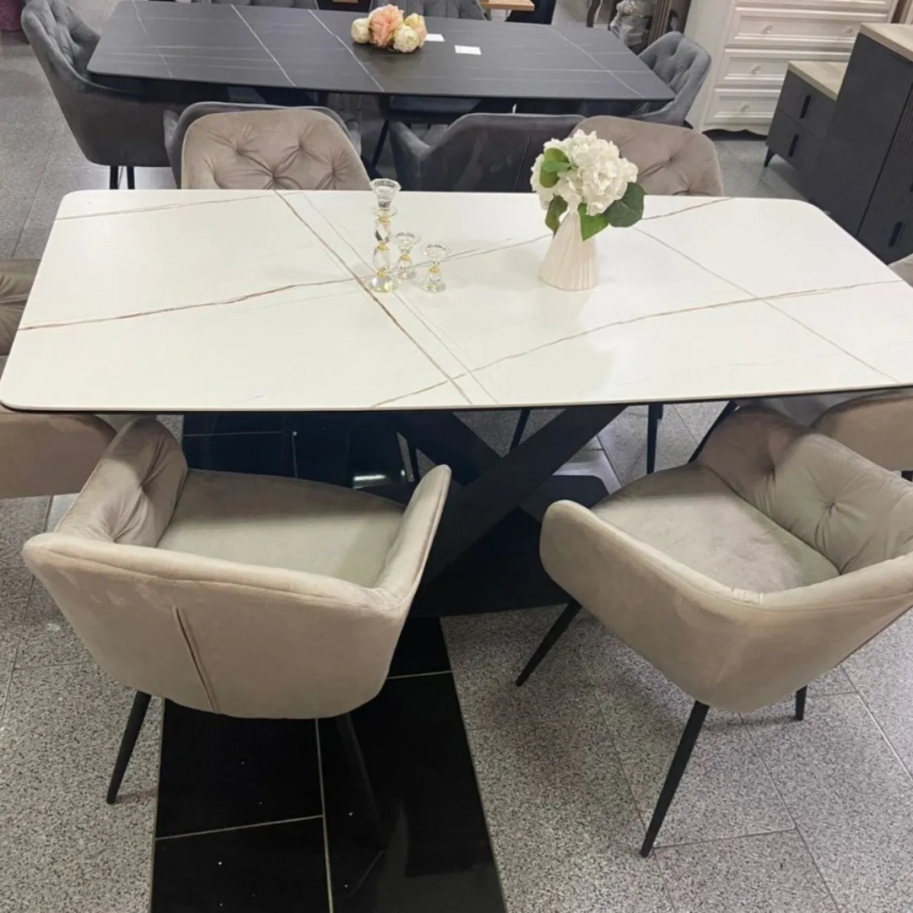 Стол DT-2017 белая керамика MR35 (180) ESF