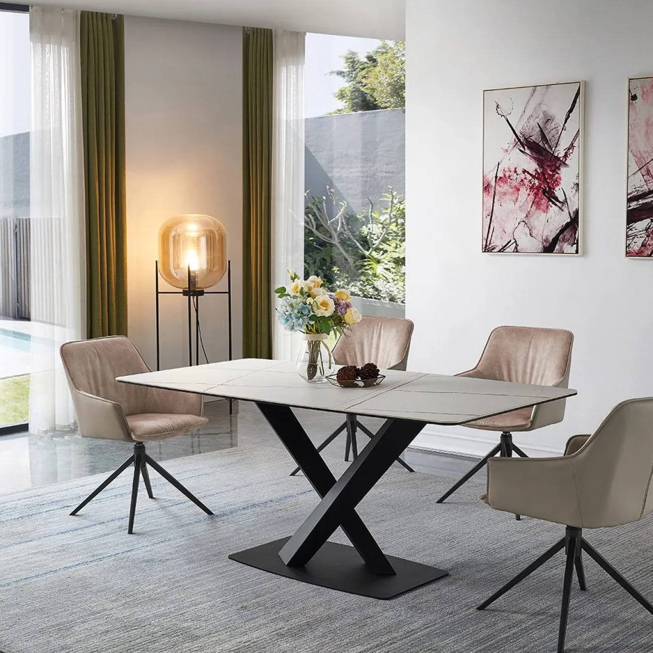 Стол DT-2017 белая керамика MR35 (180) ESF