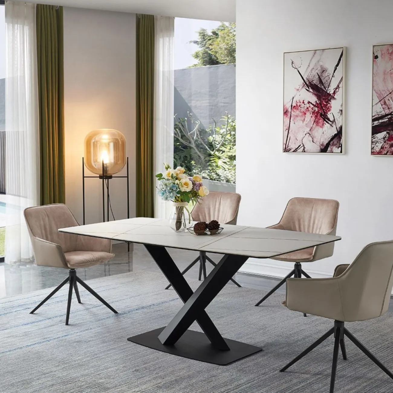 Стол DT-2017 белая керамика MR35 (180) ESF