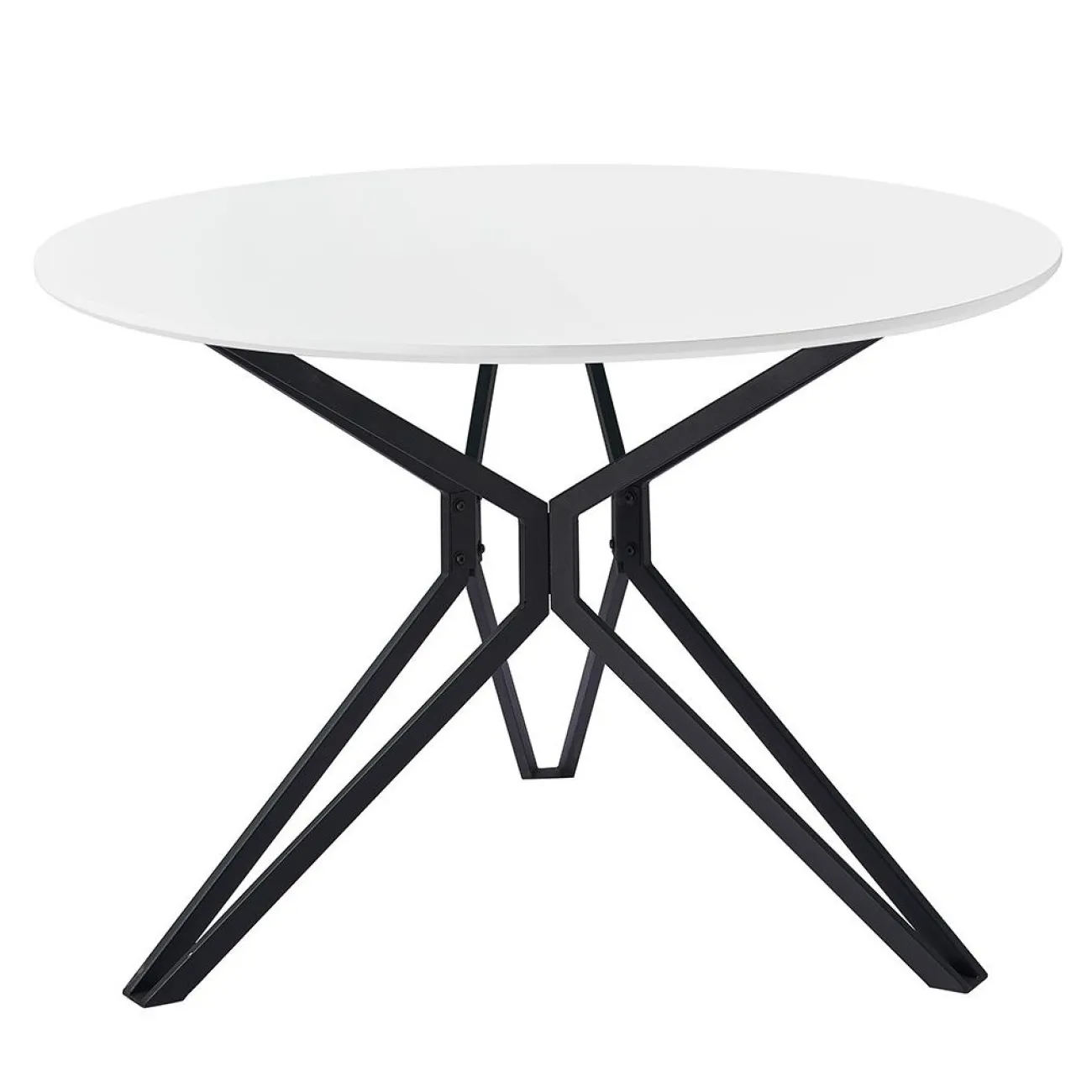 Стол DT-62 белый/черный (d110) ESF