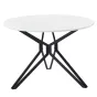 Стол DT-62 белый/черный (d110) ESF
