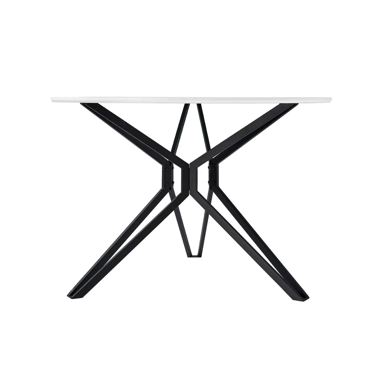 Стол DT-62 белый/черный (d110) ESF