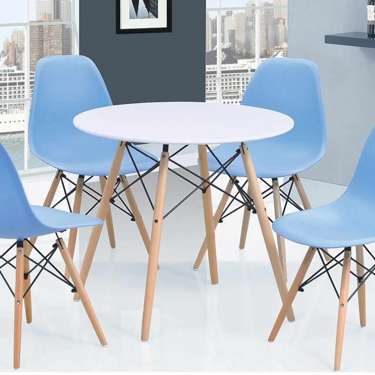 Стол DT-902 белый d80 ESF