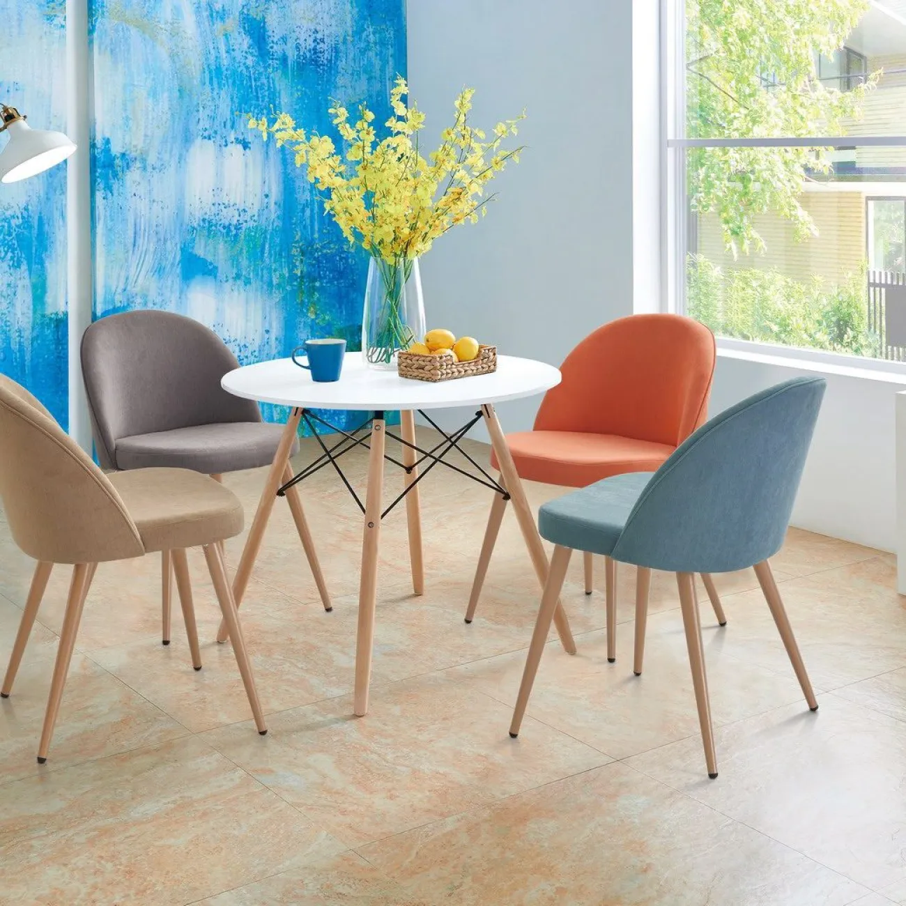 Стол DT-902 белый d80 ESF