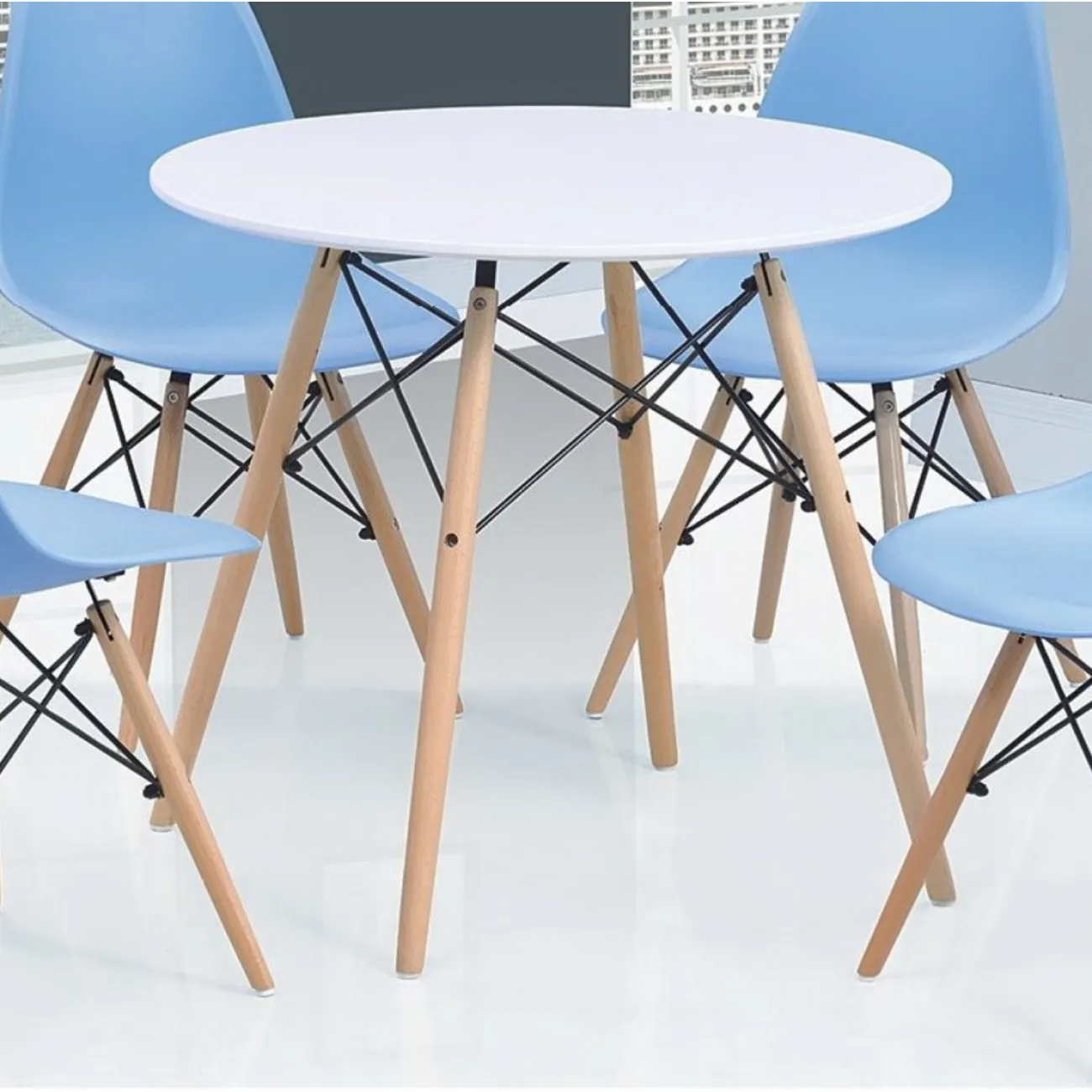 Стол DT-902 белый d80 ESF