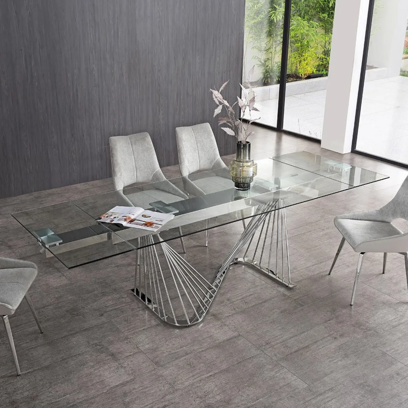 Стол DT9118GS (180) прозрачный ESF