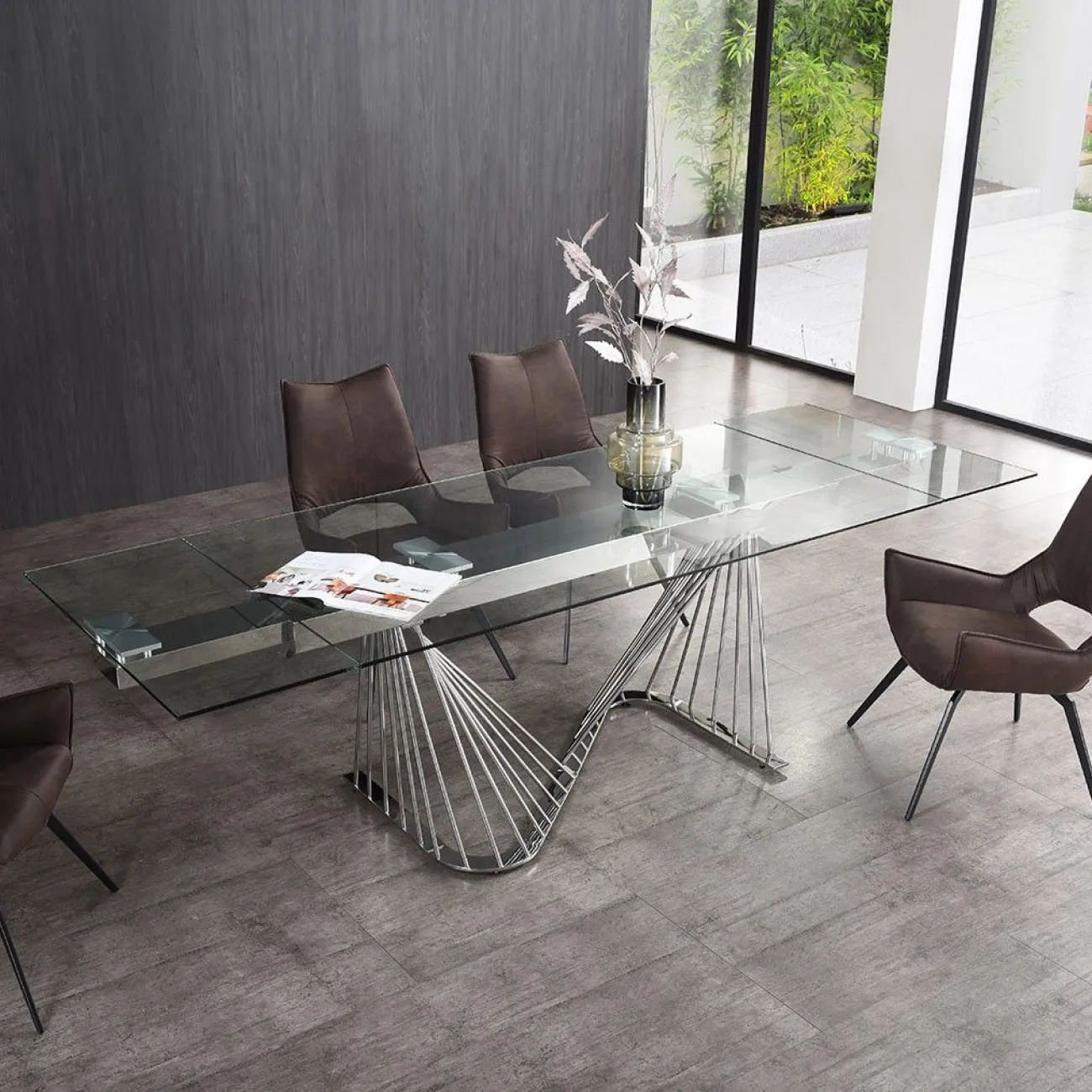 Стол DT9118GS (180) прозрачный ESF