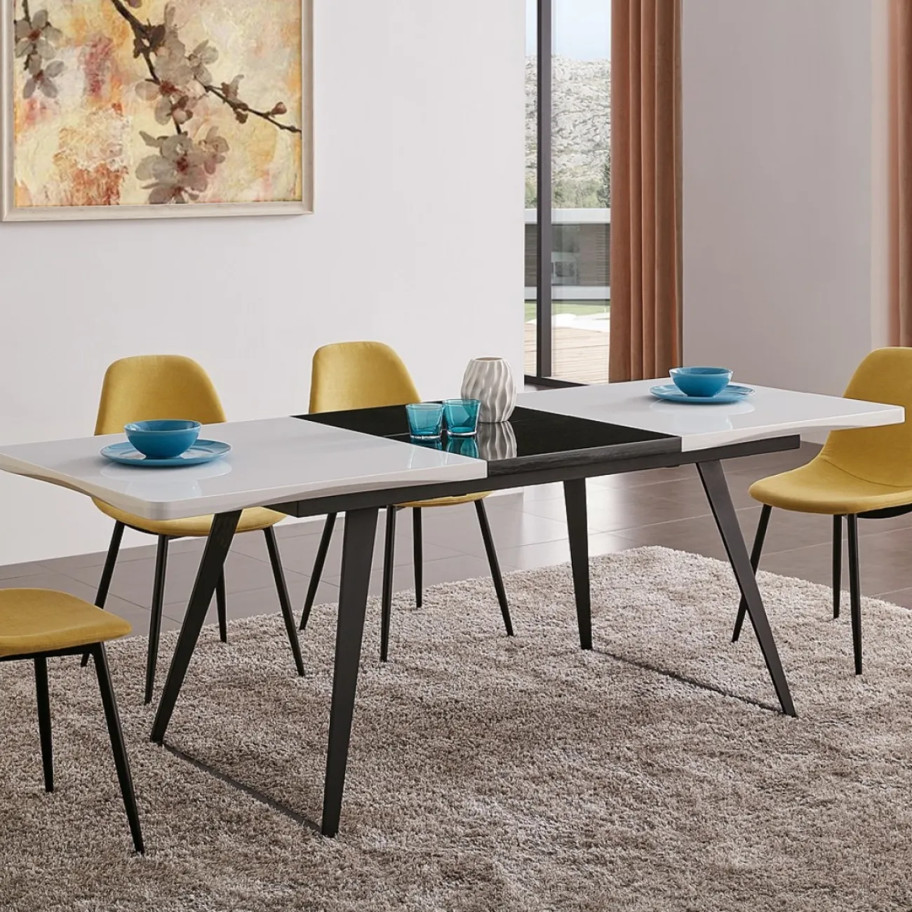 Стол DT-93 белый/черный ESF Стол DT-93 белый/черный ESF