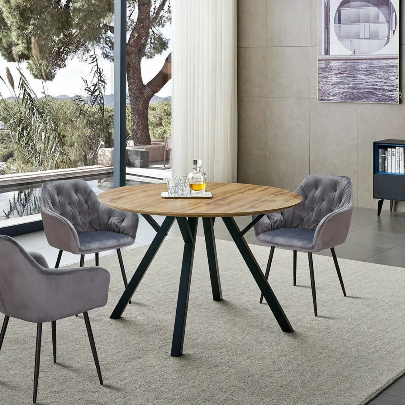 Стол DT-938 (d120) дерево #77014 ESF 